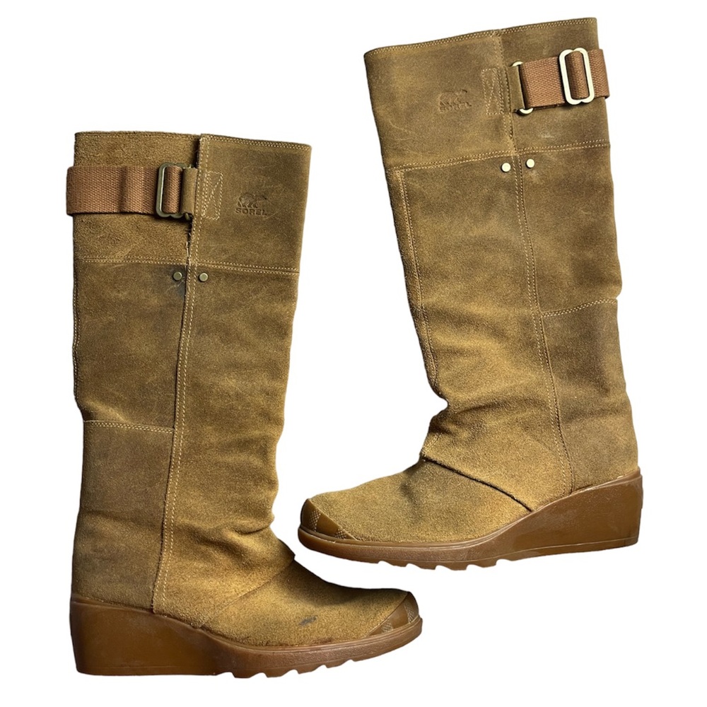 Sorel suede wedge boots